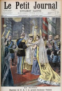 Dåp av storhertuginne Tatiana av Russland, illustrasjon for Le Petit Journal av French School