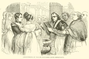 Dåp av prins Napoleon Louis Bonaparte (gravering) av French School