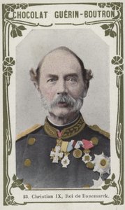 Christian IX, Roi de Danemark (farget bilde) av French School