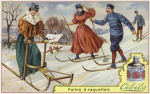 Cibils-kort med ski og aking av French School