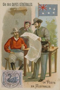 Cie des Caves Generales handelskort, post av French School