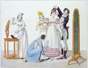Five for One, plate 3 fra serien Le Bon Genre, tidlig på 1800-tallet av French School
