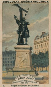 Claude Chappe, oppfinner av lufttelegrafen, 1763-1805, Erigee Boulevard St-Germain av French School