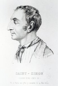 Claude Henri de Rouvroy, greve av Saint-Simon, gravert av Perrot (1800-tallet) av French School