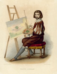 Claude Lorrain (farget gravering) av French School