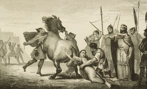 Clotaire II (584-629) ved henrettelsen av dronning Brunhilda (d.613) fra 