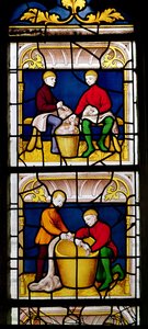 Cloth Merchants Window (detalj) av French School