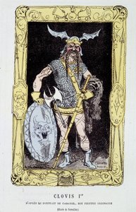 Clovis 1er - i "" History of France Tintamarresque "" av Touchatout av French School