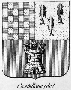 Våpenskjold fra Castellane - i "" The General Armorial of the French Empire"" av Henry Simon av French School