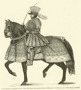Begynnelsen av det sekstende århundre, Louis XII på vei inn i Genova (gravering) av French School
