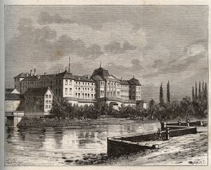 Commercy - La Meuse (55), Lorraine, Frankrike - gravering i "La France illustrée: geografi, historie, statistisk administrasjon" av V.A. Malt-Brown. 1884 av French School