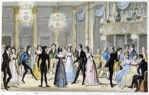 Selskapsball, tidlig på 1800-tallet av French School