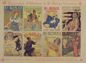 Konkurranse om beste plakat som reklamerer for det franske rengjøringsmidlet Bi-Borax Oriental, 1898 av French School