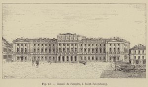 Council of the Empire, i Saint-Petersburg (gravering) av French School