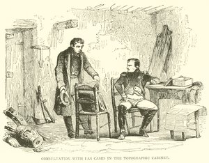 Konsultasjon med laskasser i topografisk kabinett (gravering) av French School