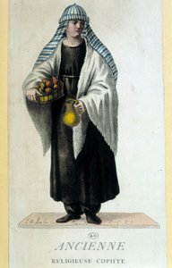 Koptisk nonne i Egypt på 1700-tallet av French School