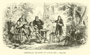 Corneille leser for Ludvig XIV av French School
