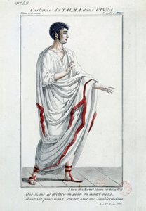 Kostyme til komiker Francois-Joseph (Francois Joseph) Talma (1763-1826) i tragedien "Cinna ou la Clemence d