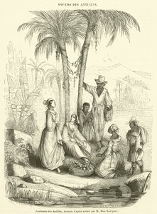 Costumes des Antilles (gravering) av French School