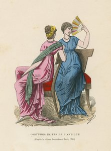 Kostymer som imiterer antikken, 1798 av French School