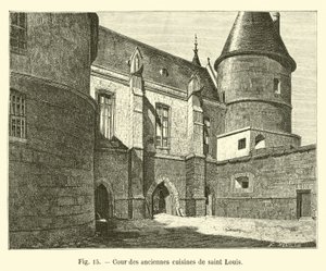 Gårdsplassen til de gamle kjøkkenene i Saint Louis av French School