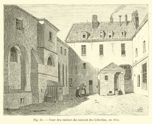 Kjøkkengårdsplassen til Celestins-klosteret, i 1845 av French School