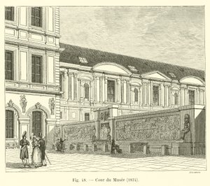 Gårdsplassen til museet, 1834 av French School