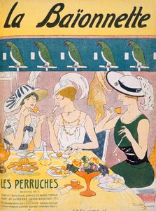 Forsideillustrasjon fra magasinet La Baionnette, 1914-18 av French School