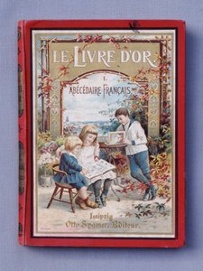 Omslag til Le livre d#39;or, av Louise Bouc, barnebok, Frankrike, tidlig på 1900-tallet av French School