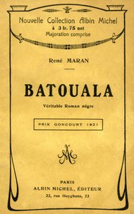 Omslag til boken "Batouala, veritable novel negre" av Rene Maran av French School