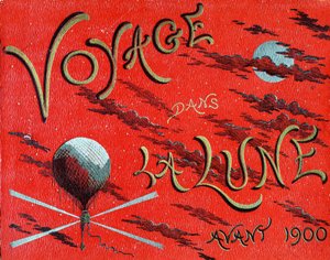 Omslag til boken "Voyage dans la lune avant 1900" av A. de Ville d
