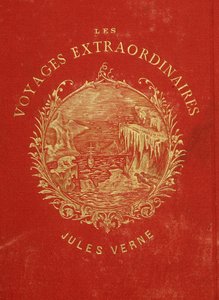 Cover av samlingen "" Les Voyages Extraordinary"" av Jules Verne. Slutten av 1800-tallet. av French School