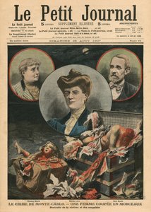 Crime of Monte Carlo, en kvinne kuttet i biter, illustrasjon fra 