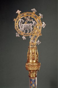 Crozier of the Abbess of Lys, 1200-1400-tallet (gull og bergkrystall)