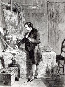 Daguerre oppdager lysfølsomheten til sølvjodid i 1831 av French School