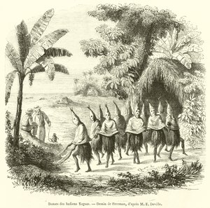 Danser til Yagua-indianerne (gravering) av French School