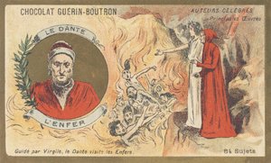 Dante Alighieri, kjent som "Dante" (1265-1321), florentinsk poet, forfatter, tenker og politiker, forfatter av "Helvete" av French School