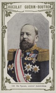 De Spaun , østerriksk admiral (farget bilde) av French School