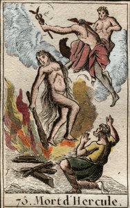 Death and apotheosis of Hercules (Heracles) From “Mythologie de la jeunesse “” by Pierre Blanchard 1803. av French School
