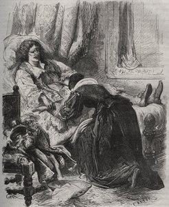Jean Baptiste (Jean-Baptiste) Poquelins død, dit Moliere (1622-1673), 17. februar av French School