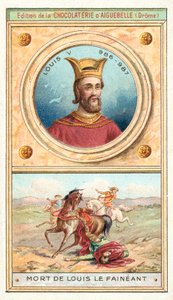 Tod von Ludwig V. von Frankreich, 987 (Chromolitho) von French School