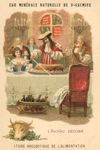 Dekorert mørbrad (chromolitho) av French School