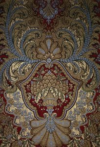 Dekorativ detalj fra et billedvev, Versailles-slottet (tekstil) av French School