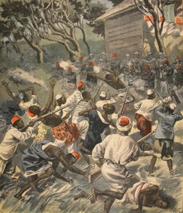 Beseire Sakalava-folket, Madagaskar, illustrasjon fra Le Petit Journal: Supplement illustre, 3. april 1898 av French School