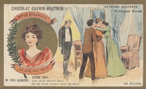 Delphine Gay kone til Girardin (1804-1855), fransk forfatter og journalist, forfatter av "La joie fait peur", komedie i én akt og prosa (1855) av French School