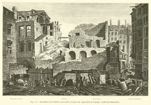 Riving av Chatelet, år 10, 1802; etter en akvatint av lepoque, Bonnardot Collection av French School