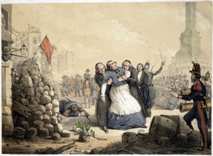 Denis Affre, erkebiskop av Paris, martyr (25. juni 1848) av French School