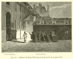 Ludvig XVIs avgang natt til 20. til 21. juni 1791 av French School
