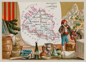 Department of Ariege i det sørvestlige Frankrike av French School