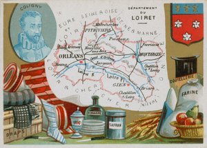 Department of Loiret i det nordlige sentrale Frankrike av French School